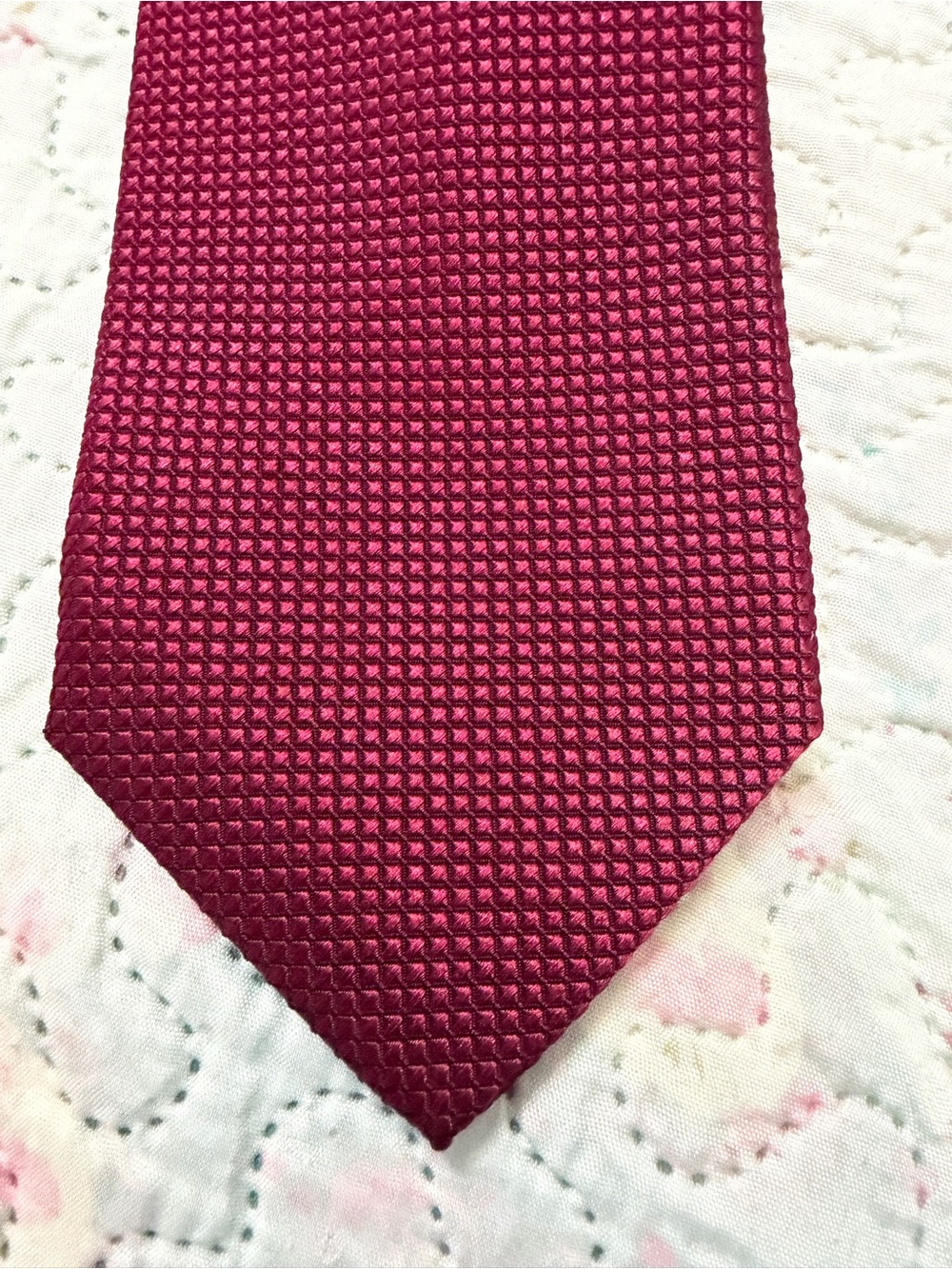 Nordstrom Men's Deep Wine Textured Tie NWT - Picture 3 of 5